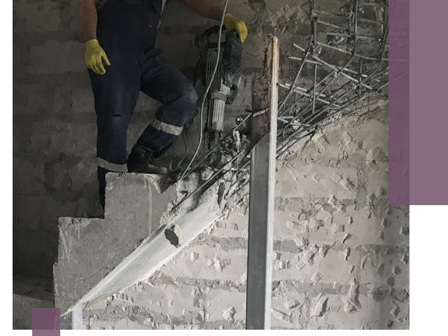 Демонтаж металлических и бетонных лестниц в Химках