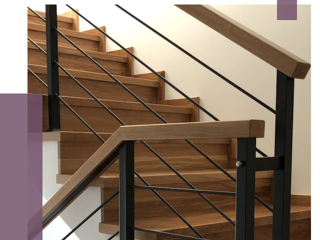Обшивка металлической лестницы деревом в Химках от 4406 руб.