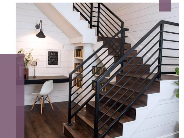 Перила для лестницы в доме в Химках от 7516 руб. — ПРОЛЁТ-Хмк