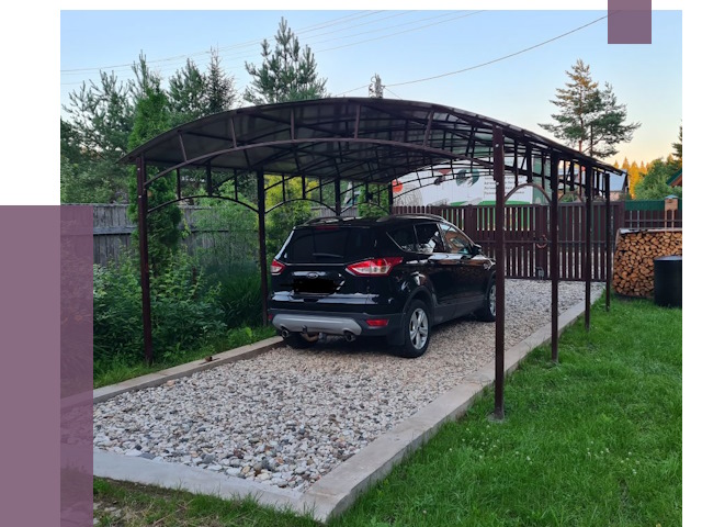 Навесы для автомобиля в Химках от 13322 руб.  | ПРОЛЁТ-Хмк