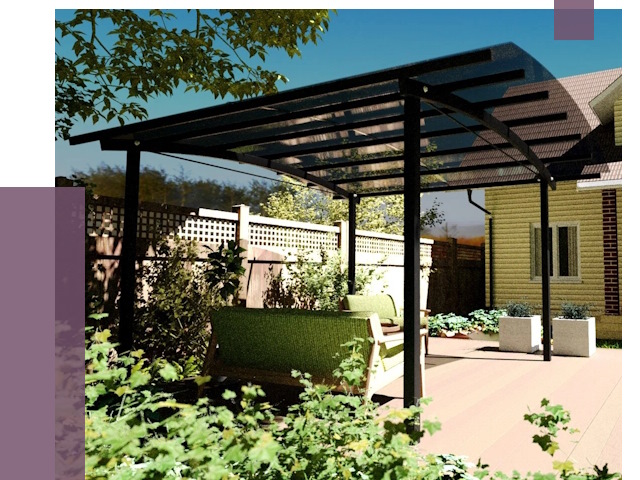 Навесы для террасы в Химках от 13218 руб. под ключ | ПРОЛЁТ-Хмк