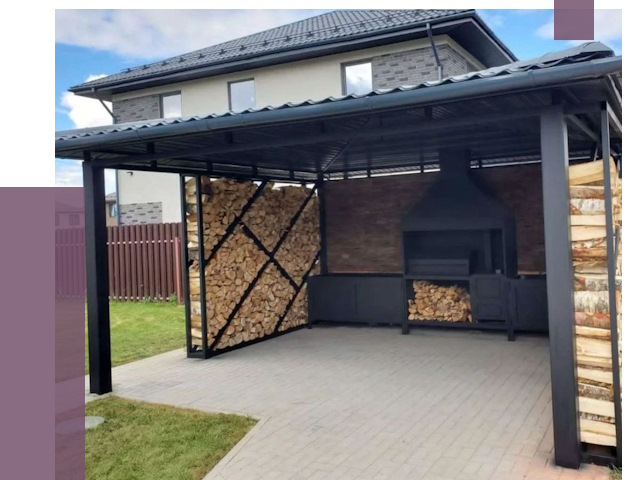 Навесы для барбекю в Химках от 12907 руб. под ключ | ПРОЛЁТ-Хмк