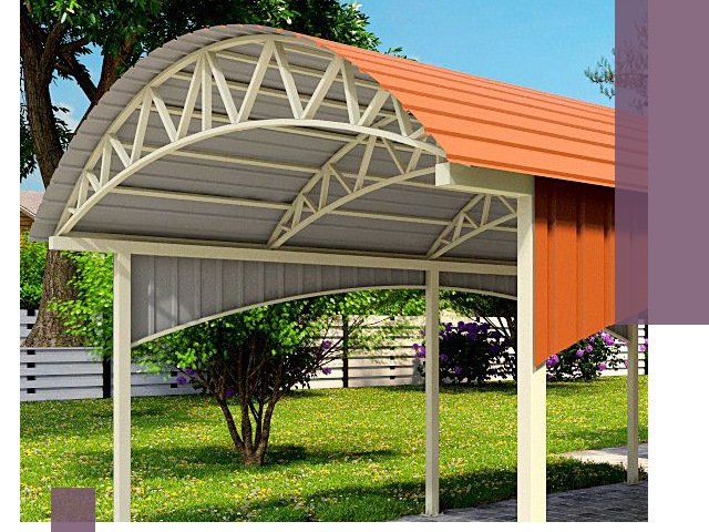 Навесы из профнастила под ключ в Химках — установка и монтаж