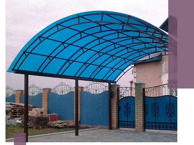 Арочные навесы под ключ в Химках — изготовление и монтаж