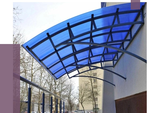 Козырьки из поликарбоната в Химках от 4354 руб. под ключ | ПРОЛЁТ-Хмк