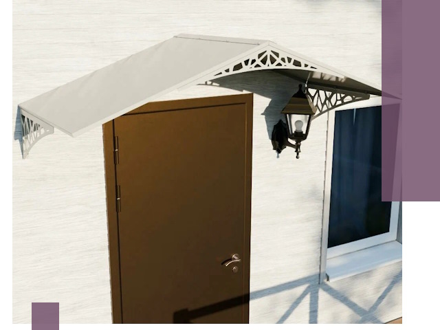 Металлические козырьки на входы и террасы в Химках