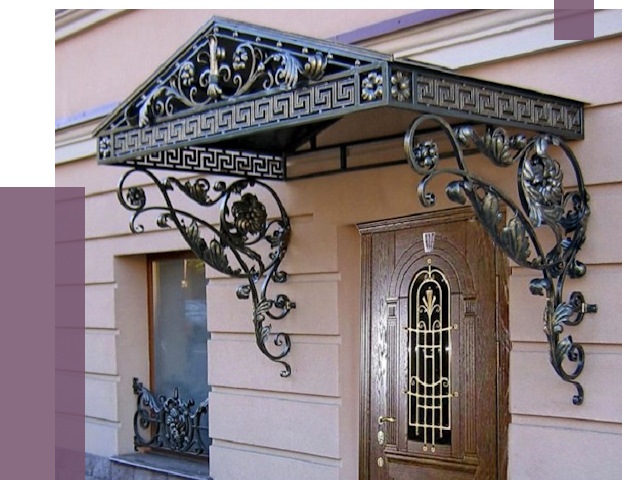 Кованые козырьки в Химках под ключ от 12907 руб. — ПРОЛЁТ