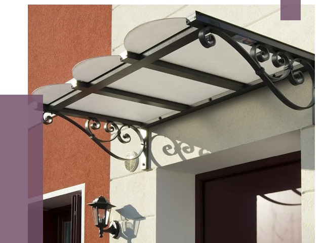 Односкатные козырьки в Химках от 8501 руб.  | ПРОЛЁТ-Хмк