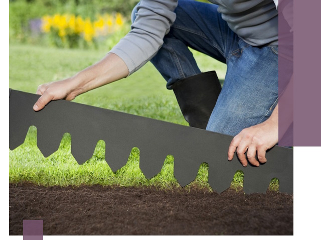 Металлические бордюры для газона в Химках — изготовление и монтаж